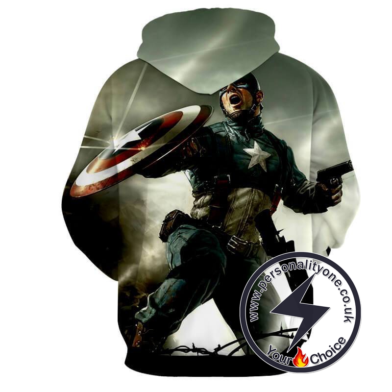 CAPTAIN AMERICA ACTION 3D Hoodies - CAPTAIN AMERICA 3D